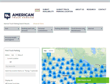 Tablet Screenshot of americantruckparking.com